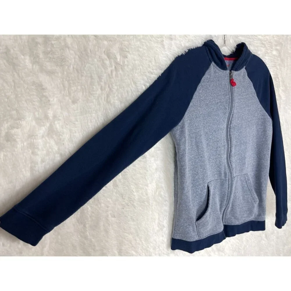 Cat & Jack Boys XL (16) Zip Up Hoodie Dark Blue Light Blue